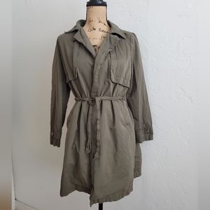 Zara Girls Tie Close Light Trench Coat